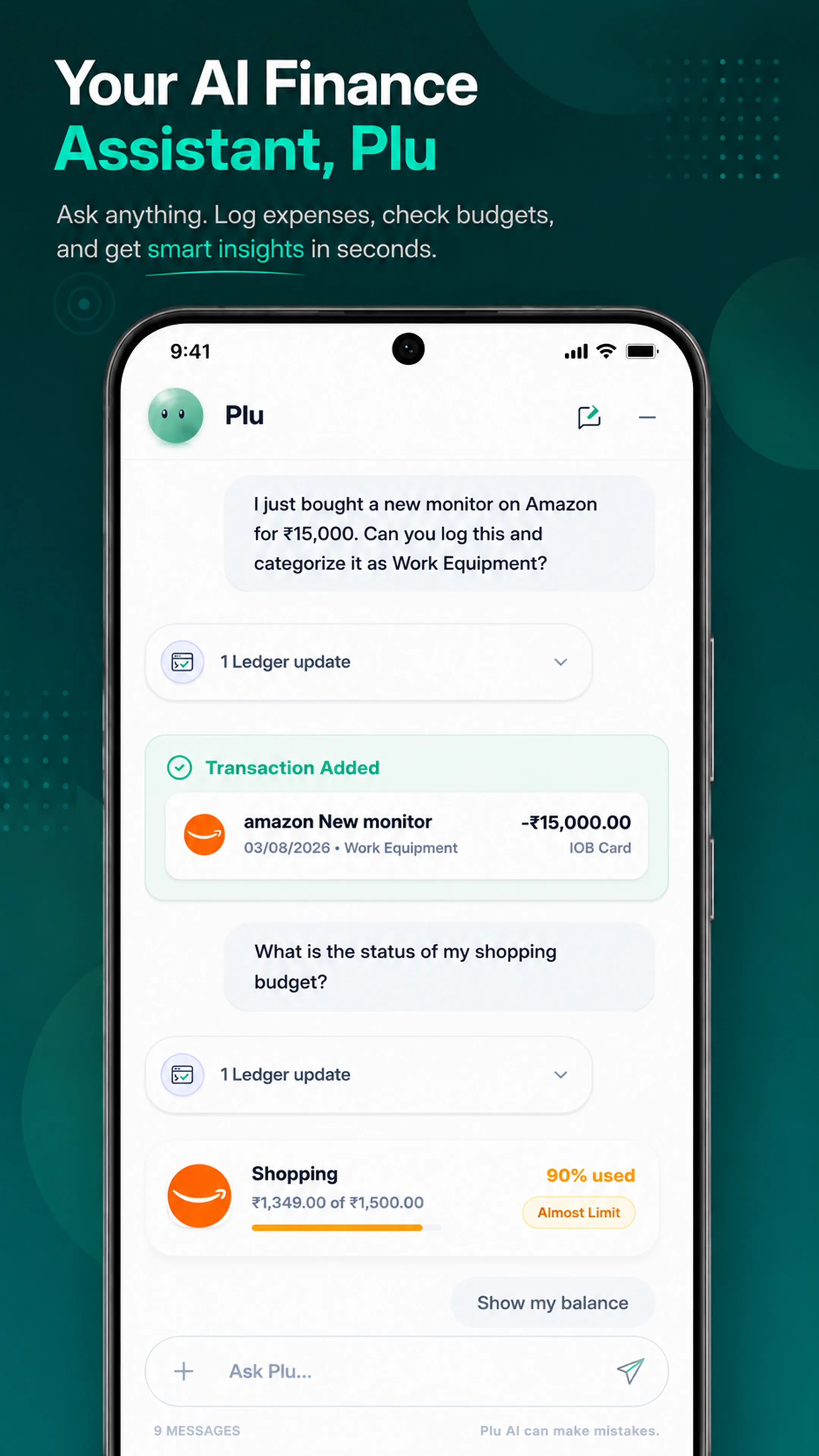 AI Finance Assistant and Spending Chatbot